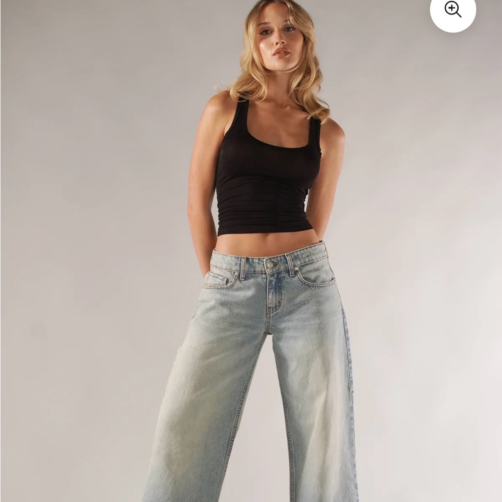 REVICE Blue Flare Wide Leg Jeans